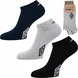 Umbro Sneaker Sportzokni, Size 39-42, fekete, szürke, sötétkék, 3 pár (SNEAKER MIX GRANAT)