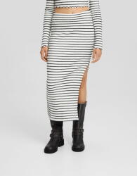 Bershka Krémszínű Csíkos Szoknya (xs) (542318)