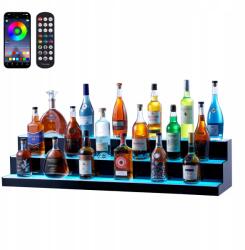 Vevor LED palacktartó polc, 121cm, 3 szintes, távirányítóval (Vevor)