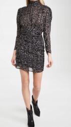 Ba&sh Fekete Mintás Ruha, Size S, mini, viszkóz (379935)