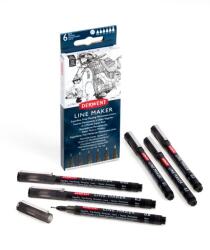 Derwent Set 6 liner Line Maker Black Derwent