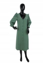 VILA Zöld Ruha, V-nyakú, Size 36, midi, 3/4-es ujjú (321212)