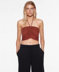 OYSHO Barna ráncolt top (L) (542497)