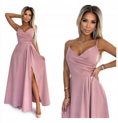 Numoco Ruha női maxi hosszú, vállpántos, rózsaszín (sukienka letnia na wesele lato)