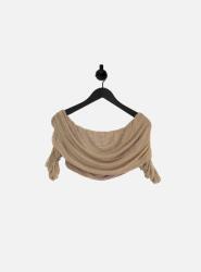  Club L Világosbarna Ráncolt Top (34) (467012)