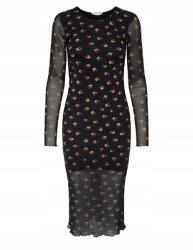 ONLY Fekete Printes Ruha, Size L, kerek nyakkivágás (473910)