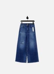 Only Kék Farmernadrág, lyukakkal, Size 27/32, magas derék, pamut (496314)