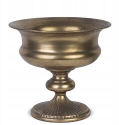 Domdekoracji Virágcserép kaspó, antikolt arany, fém, 22.5×24.5×24.5cm (121886)