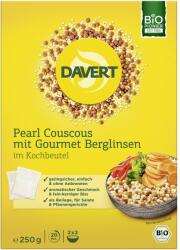 Davert Cous cous perlat cu linte gourmet, in punga de gatit 2x2 portii bio 250g