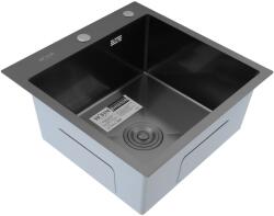Böhm Chiuvetă de bucătărie din inox alimentar SUS304 BH5050B BÖHM Nano Black 500X500X215 mm (16975) Chiuveta