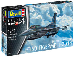 Revell Сглобяем модел, Revell, Изтребител Lockheed Martin F-16D Tigermeet 2014, 130 части (R03844)