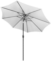 Brius Umbrela terasa gradina, cu manivela si inclinare, diametru 300cm, Gri deschis (GU-0034)