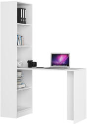 Brius Birou cu rafturi SMART, PAL laminat, 125x50x180 cm, alb (AK-38167520-2/2)