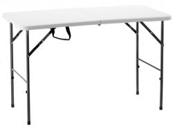 Brius Masa dreptunghiulara pliabila multifunctionala hdpe metal, 120x75x60 cm, compacta, alb (ZUM-2538)