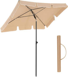 Brius Umbrela terasa gradina sau plaja, cu inclinare, husa, 200x125cm, taupe (EZ-GPU25BR)