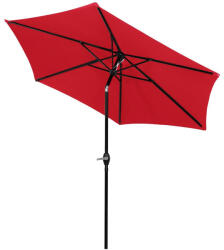 Brius Umbrela terasa gradina manivela inclinare poliester 250 cm, protectie uv, rosu (GU-0032)