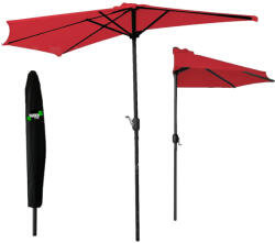 Brius Umbrela balcon 270x250 cm, montaj pe perete, cu manivela si husa impermeabila, poliester 180g mp, rosu (GAO-4897)