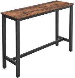 Brius Masa de bar inalta, cadru metalic, design industrial, 120x40x100cm, maro rustic (EZ-LBT12X)