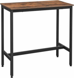 Brius Masa bar inalta cadru metalic pal stil industrial, 100x40x90 cm, design modern, maro rustic (EZ-LBT010B01)