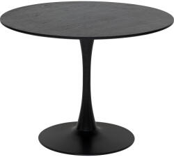 Brius Masa rotunda atmosphera elias mdf otel 4 persoane, 102x76 cm, design modern, negru (JJ-184932A)