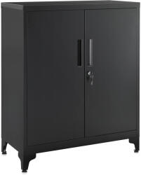 Brius Dulap birou metalic cu 2 usi si sistem de inchidere, multifunctional cu rafturi reglabile, 40x80x90 cm, negru (EZ-OMC013B01)