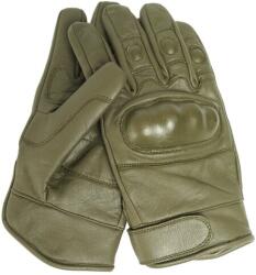 Mil-Tec® (Sturm Handels) Mănuși din piele TACTICAL Mil-Tec® cu protecție din plastic (Culoare: Camo green, Mărime: XXL)