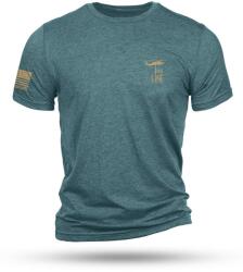 Nine Line® Tricou Tan Dropline Logo Nine Line® (Culoare: Melange Albastru Deschis, Mărime: XL)
