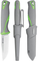 Ganzo Cuțit outdoor cu lamă fixă G807 Ganzo® (Culoare: Gri / verde, Variantă: Lamă argintie - Satin)