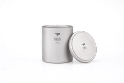 Keith Titanium® Cana termică din titan cu capac Keith® 300 ml (Culoare: Argintiu)