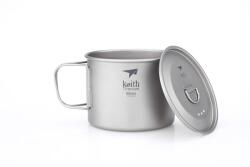 Keith Titanium® Cană din titan cu capac Keith® 900 ml (Culoare: Argintiu)