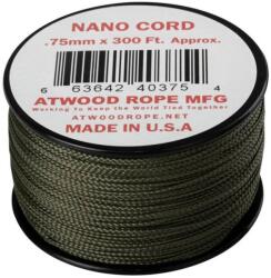 Atwood Rope MFG® Coardă Nano Cord Padáková (300 ft) ARM® (Culoare: Verde măsliniu)