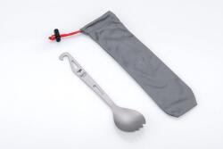 Keith Titanium® Spork de titan cu deschizător de sticle Opener Keith® (Culoare: Argintiu) Tacam
