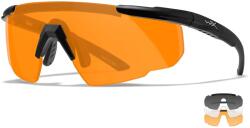 Wiley X Ochelari Wiley X® Saber Advanced, set (Culoare: Negru, Lentile: Cristal + Gri fumuriu + Light Rust Portocaliu)