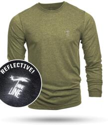 Nine Line® Tricou cu mânecă lungă Reflective Dropline Logo Nine Line® (Culoare: Verde măsliniu, Mărime: S)