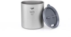 Keith Titanium® Cană termo cu capac din titan Mug Keith® 600 ml (Culoare: Argintiu)