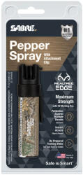 SABRE® (Security Equipment Corporation) Spray de apărare Compact cu clemă Sabre Red® (Culoare: Vânător maro)