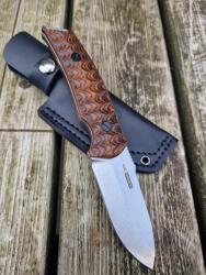 Willumsen Copenhagen® Cuțit cu lamă fixă Birddog Willumsen® (Culoare: Melange Light Tan, Variantă: Lamă gri - Stone Wash)