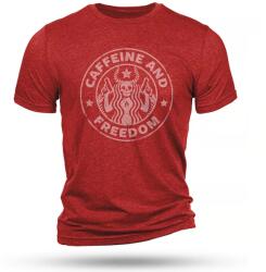 Nine Line® Tricou Caffeine and Freedom Nine Line® (Culoare: Roșu, Mărime: XL)