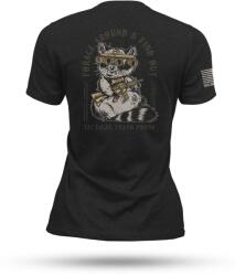 Nine Line® Tricou pentru femei Tactical Trash Panda Nine Line® (Culoare: Charcoal / negru, Mărime: M)