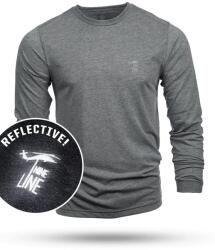 Nine Line® Tricou cu mânecă lungă Reflective Dropline Logo Nine Line® (Culoare: Gri, Mărime: XL)