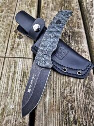 Willumsen Copenhagen® Cuțit cu lamă fixă Birddog Willumsen® (Culoare: Gri închis, Variantă: Lamă neagră - Stone Wash)
