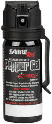 SABRE® (Security Equipment Corporation) Spray de apărare Crossfire Flip-Top cu clemă Sabre Red®, gel (Culoare: Negru)