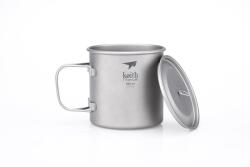 Keith Titanium® Cană din titan cu capac Keith® 650 ml (Culoare: Argintiu)