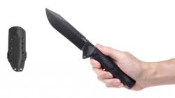 ANV Cuțit cu lamă fixă M73 Kontos ANV® (Culoare: Negru, Variantă: Lamă neagră - Cerakote)
