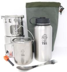 TBS Outdoor® Set inox Wilderness Salamander Cook TBS Outdoor® (Culoare: Argintiu)