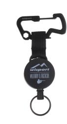 Wisport® Karabina Key-Back cu şnur retractabil Wisport® (Culoare: Negru, Mărime: Mare)