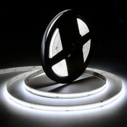 LEDISSIMO MARATHON COB LED szalag , áramgenerátoros IC-vel , 24 Volt DC , 7.5W/m , 480 led/m , 8mm , >90Ra , hideg fehér , LEDISSIMO (421542)