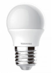 Toshiba LED lámpa , égő , kisgömb , E27 foglalat , 7 Watt , 180° , meleg fehér , TOSHIBA , 5 év garancia (DELS-GF3400727AE21)