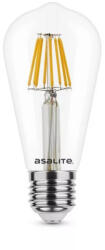 Asalite LED lámpa , égő , izzószálas hatás , filament , körte , E27 foglalat , 8 Watt , hideg fehér (ASAL0119)