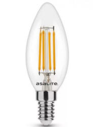 Asalite LED Izzó C35 filament gyertya E14 4W 4000K (400 lumen) (ASAL0122) - ledvonal